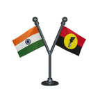 India & DMDK Desiya Murpokku Dravida Kazhagam Dual Car Dashboard Flag of 2in x 3in With A Plastic Base