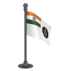Indian Navy Car Dashboard Flag of 2in x 3in With A Steel or Plastic Base