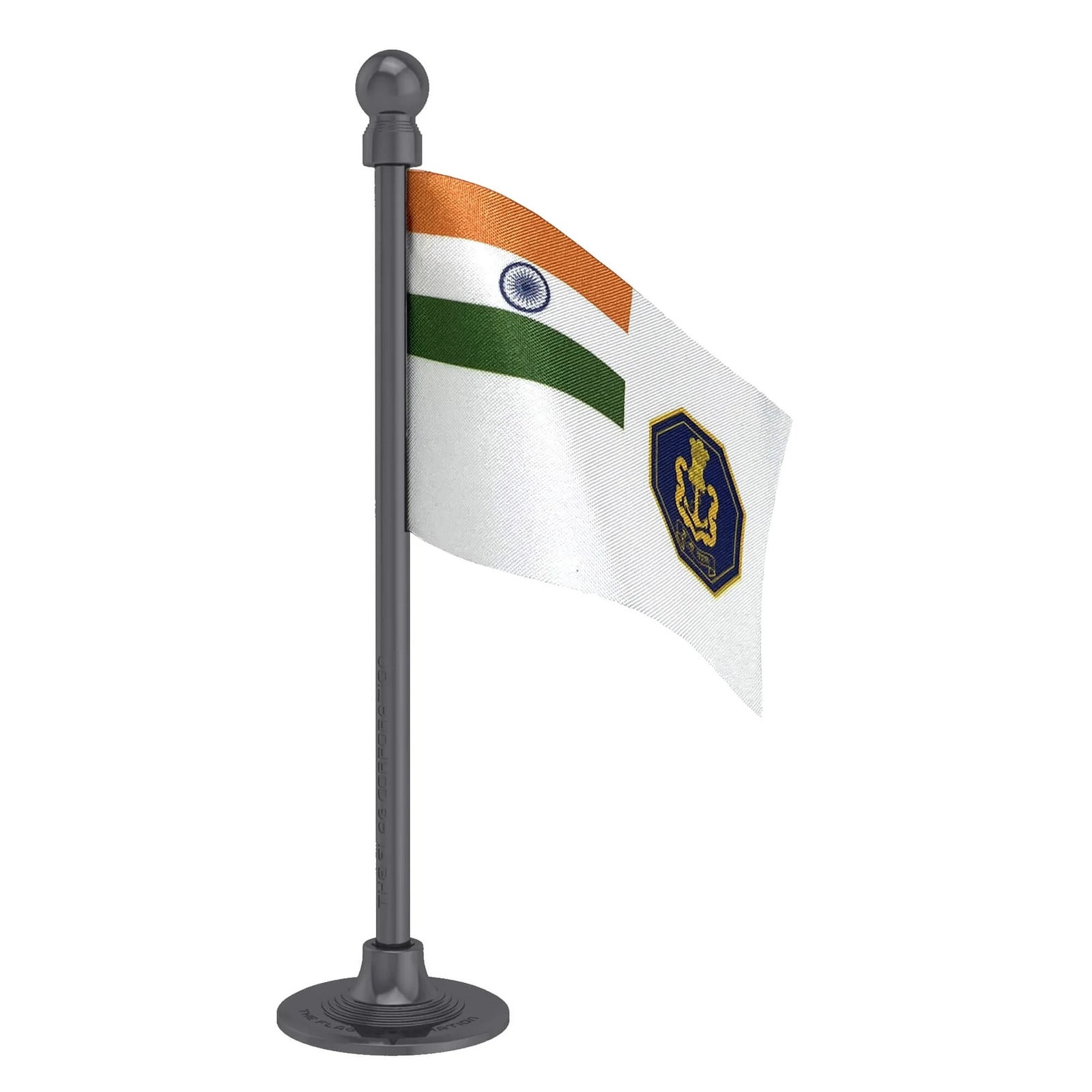 Indian Navy Car Dashboard Flag of 2in x 3in With A Steel or Plastic Base