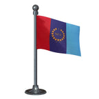 NCC National Cadet Corps Car Dashboard Flag of 2in x 3in With A Steel or Plastic Base