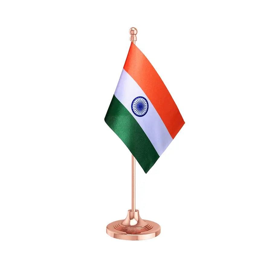 Indian Table Flag of 4in x 6in With A Heavy Plastic Base