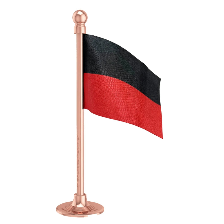 DMK Dravida Munnetra Kazhagam Car Dashboard Flag of 2in x 3in With A Steel or Plastic Base