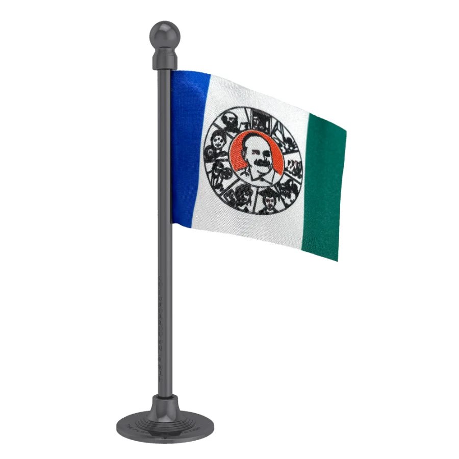 YSR Congress Party Car Dashboard Flag of 2in x 3in With A Steel or Plastic Base