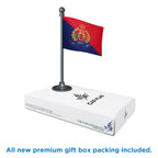 Uttar Pradesh Police Car Dashboard Flag of 2in x 3in With A Steel or Plastic Base
