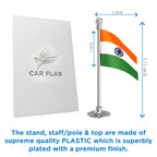 Indian Car Dashboard Flag of 2in x 3in With A Steel or Plastic Base