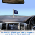 Maharashtra Police Car Dashboard Flag of 2in x 3in With A Steel or Plastic Base