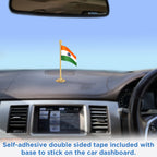 Indian Car Dashboard Flag of 2in x 3in With A Steel or Plastic Base