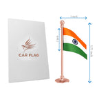 Indian Car Dashboard Flag of 2in x 3in With A Steel or Plastic Base