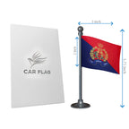 Uttar Pradesh Police Car Dashboard Flag of 2in x 3in With A Steel or Plastic Base