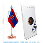 Delhi Police Table Flag of 4in x 6in With A Heavy Plastic Base