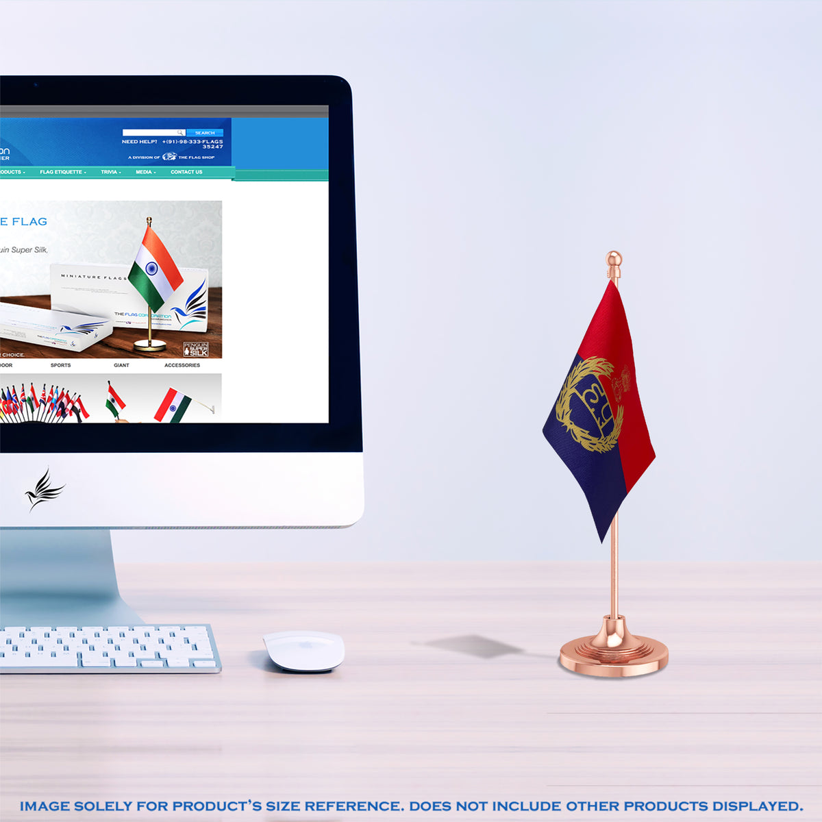 Haryana Police Table Flag of 4in x 6in With A Heavy Plastic Base