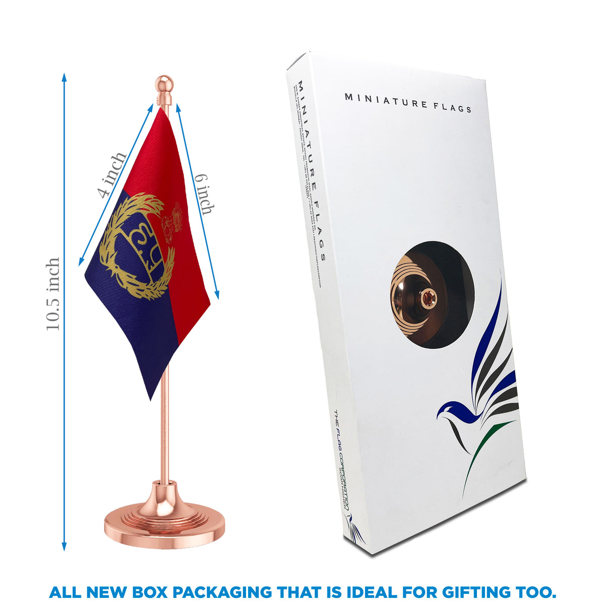 Haryana Police Table Flag of 4in x 6in With A Heavy Plastic Base