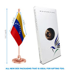 Venezuela Table Flag of 4in x 6in With A Heavy Plastic Base