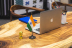 Indian Table Flag of 4in x 6in With A Heavy Plastic Base