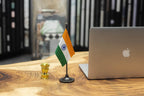 Indian Table Flag of 4in x 6in With A Heavy Plastic Base