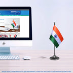 Indian Table Flag of 4in x 6in With A Heavy Plastic Base
