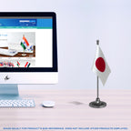 Japan Table Flag of 4in x 6in With A Heavy Plastic Base