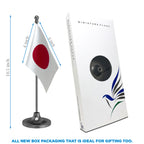 Japan Table Flag of 4in x 6in With A Heavy Plastic Base