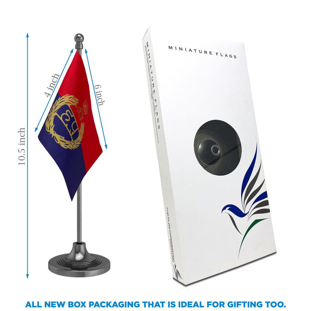 Haryana Police Table Flag of 4in x 6in With A Heavy Plastic Base