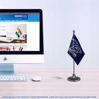 Maharashtra Police Table Flag of 4in x 6in With A Heavy Plastic Base