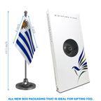 Uruguay Table Flag of 4in x 6in With A Heavy Plastic Base