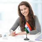 Indian Table Flag of 4in x 6in With A Heavy Plastic Base