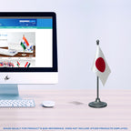 Japan Table Flag of 4in x 6in With A Heavy Plastic Base