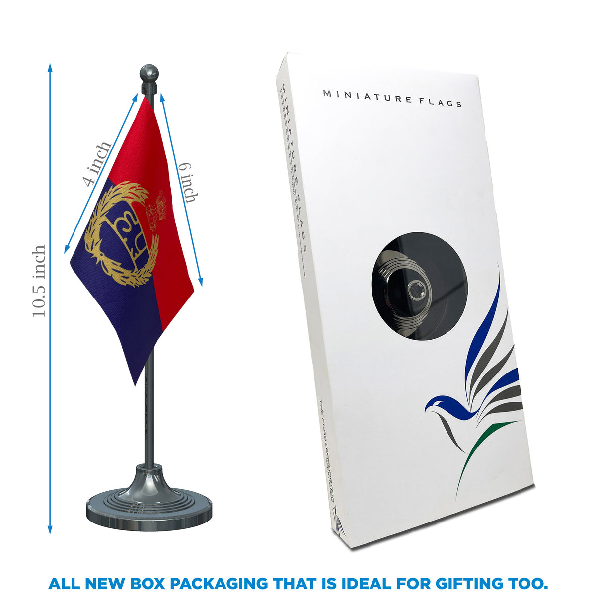 Haryana Police Table Flag of 4in x 6in With A Heavy Plastic Base