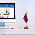 Venezuela Table Flag of 4in x 6in With A Heavy Plastic Base