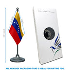 Venezuela Table Flag of 4in x 6in With A Heavy Plastic Base