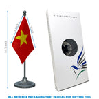 Vietnam Table Flag of 4in x 6in With A Heavy Plastic Base