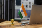 Indian Table Flag of 4in x 6in With A Heavy Plastic Base
