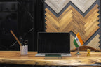 Indian Table Flag of 4in x 6in With A Heavy Plastic Base