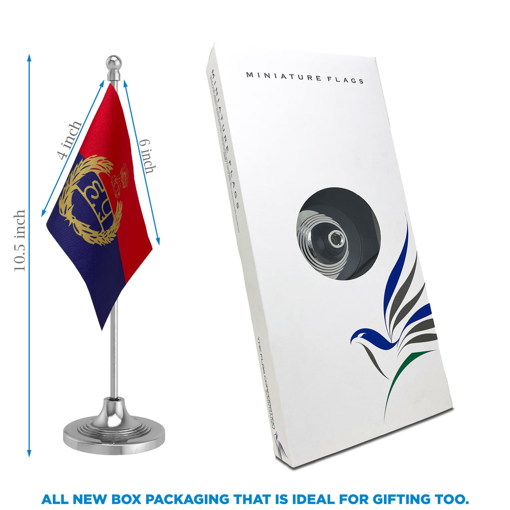 Haryana Police Table Flag of 4in x 6in With A Heavy Plastic Base