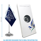 Maharashtra Police Table Flag of 4in x 6in With A Heavy Plastic Base