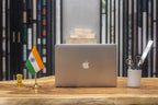 Indian Table Flag of 4in x 6in With A Heavy Plastic Base