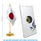 Japan Table Flag of 4in x 6in With A Heavy Plastic Base