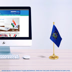 Gujarat Police Table Flag of 4in x 6in With A Heavy Plastic Base