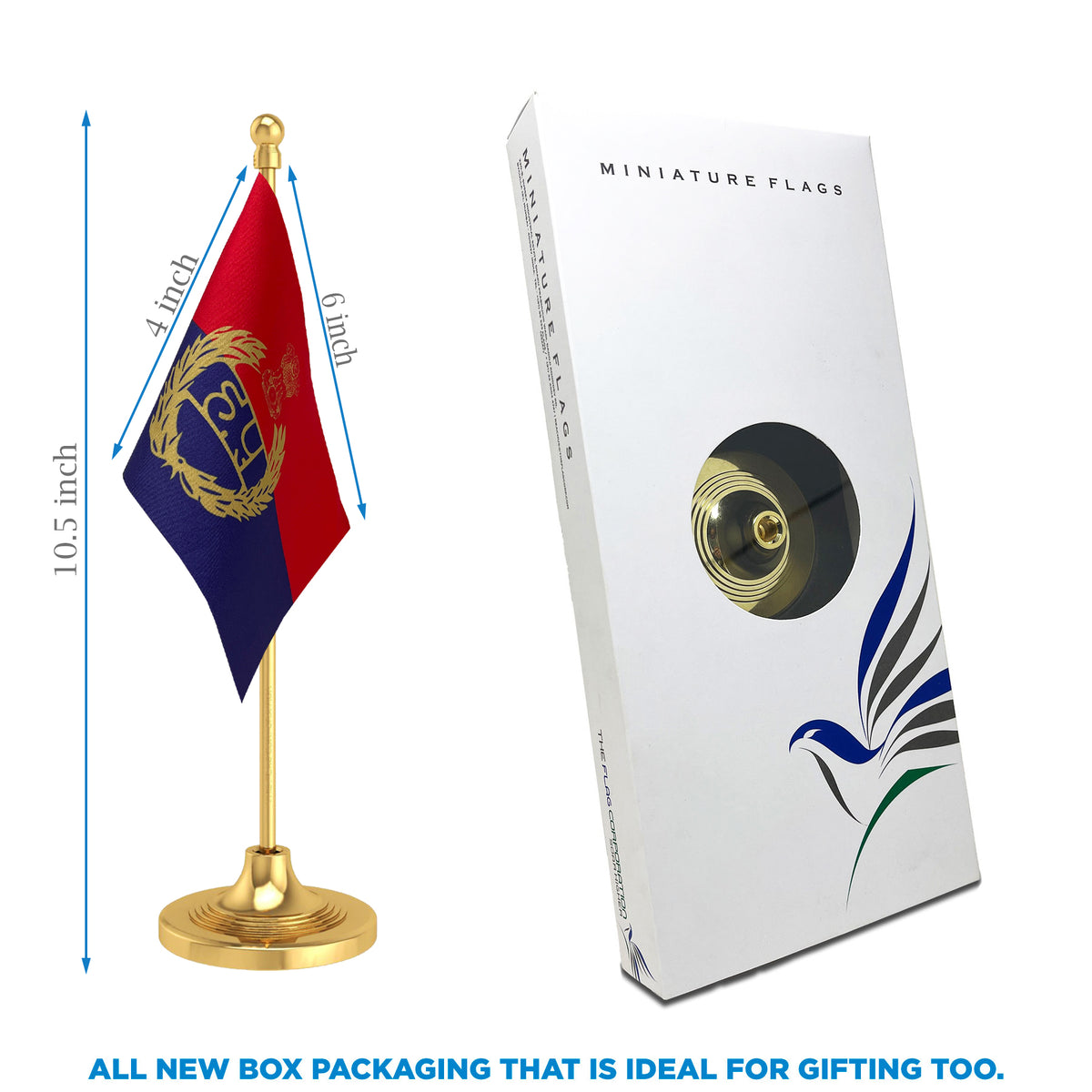 Haryana Police Table Flag of 4in x 6in With A Heavy Plastic Base
