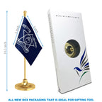 Maharashtra Police Table Flag of 4in x 6in With A Heavy Plastic Base