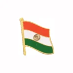 Indian Flag Gold Plated Brass Lapel Pin – Small Size