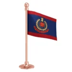 Delhi Police Car Dashboard Flag of 2in x 3in With A Steel or Plastic Base