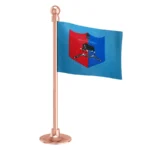 Nagaland Police Car Dashboard Flag of 2in x 3in With A Steel or Plastic Base
