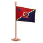 RPF Railway Protection Force Police Car Dashboard Flag of 2in x 3in With A Steel or Plastic Base