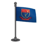 Meghalaya Police Car Dashboard Flag of 2in x 3in With A Steel or Plastic Base