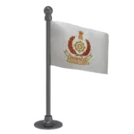 Sikkim Police Car Dashboard Flag of 2in x 3in With A Steel or Plastic Base