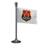 Punjab Police Car Dashboard Flag of 2in x 3in With A Steel or Plastic Base