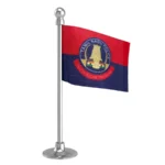 Tamil Nadu Police Car Dashboard Flag of 2in x 3in With A Steel or Plastic Base