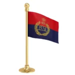 Haryana Police Car Dashboard Flag of 2in x 3in With A Steel or Plastic Base