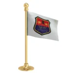 Lakshadweep Police Car Dashboard Flag of 2in x 3in With A Steel or Plastic Base